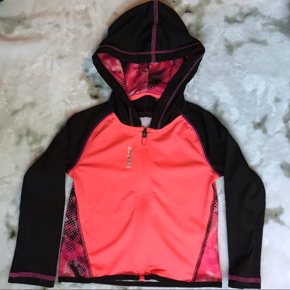 2/$25 Reebok Neon Pink ZIP Up Hoodie